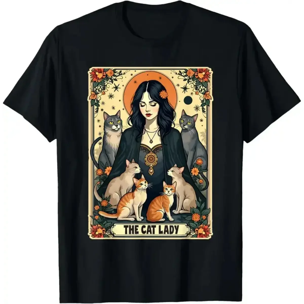 Unisex Kedi Kadın Tarot Kartı  - Undershirt Crew Neck incelemesi ve fiyatı